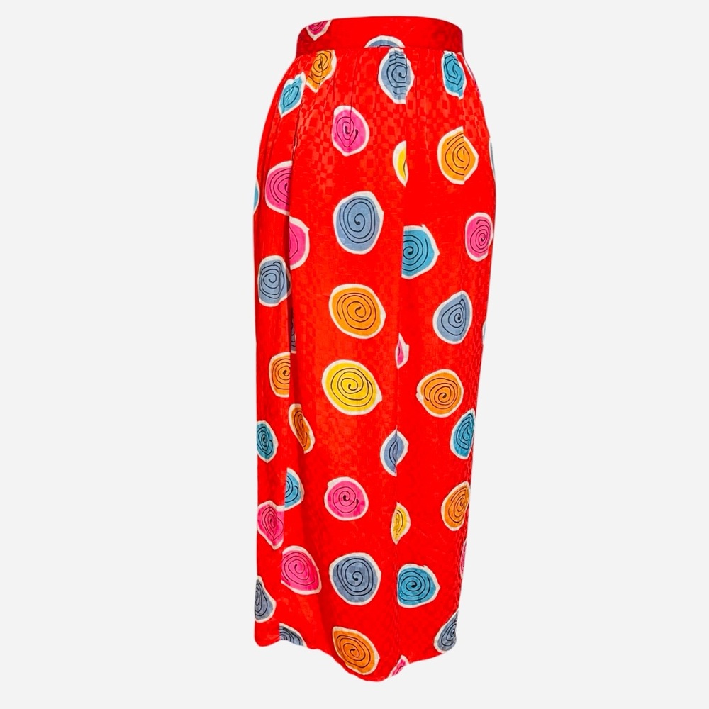 Laura & Jane Vintage  Colorful Swirl Patterned Women's Skirt - Picture 2 of 3